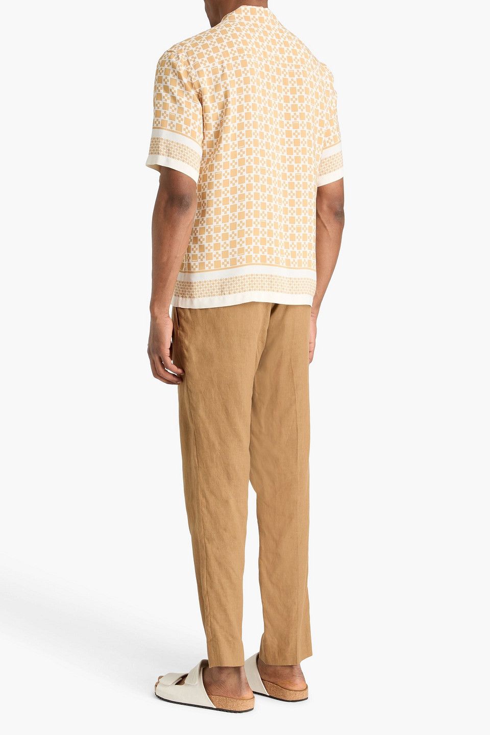  Sandro - Printed Crepe Shirt - Neutral - S 