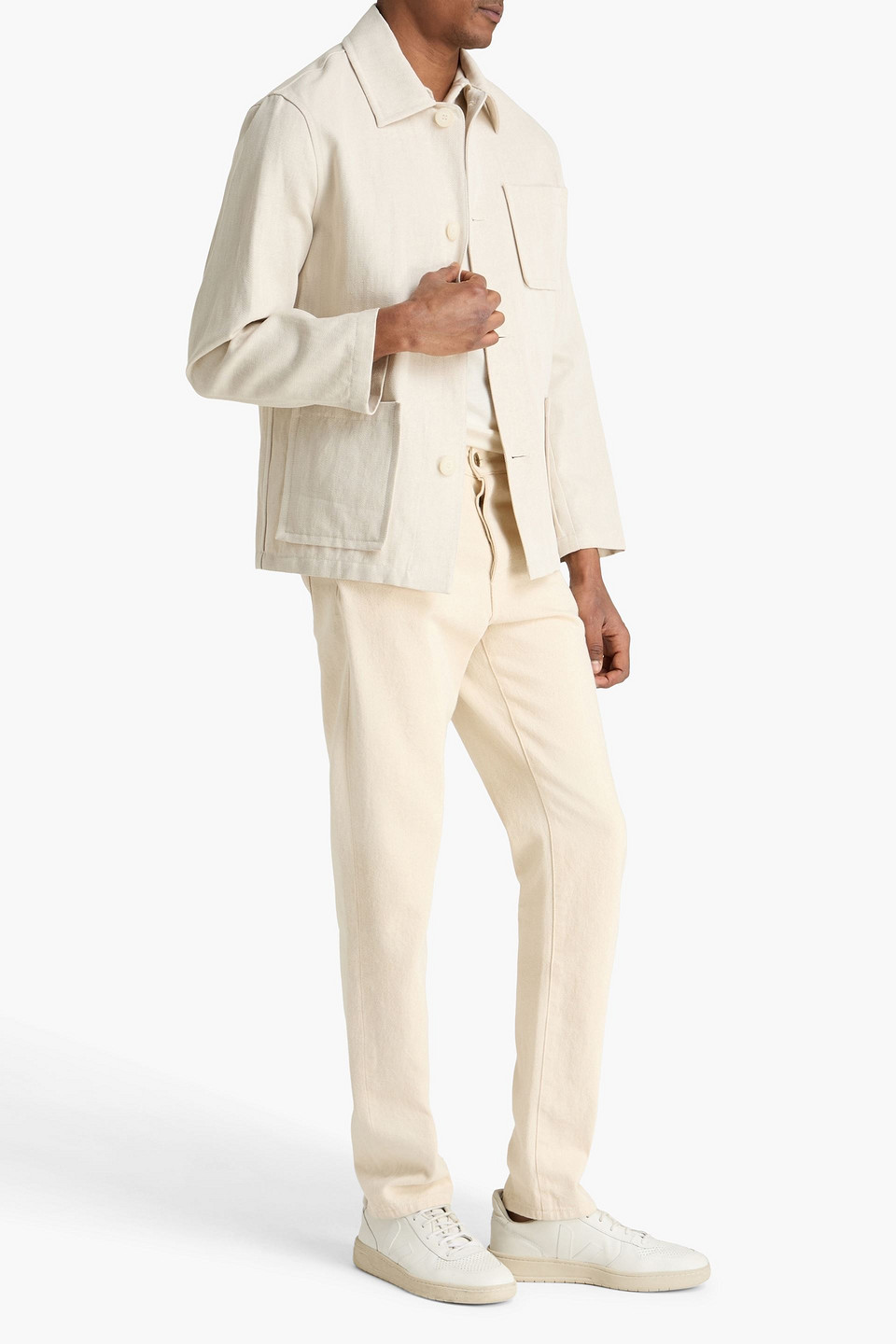  Sandro - Cotton And Linen-blend Drill Jacket - Weiß - M 