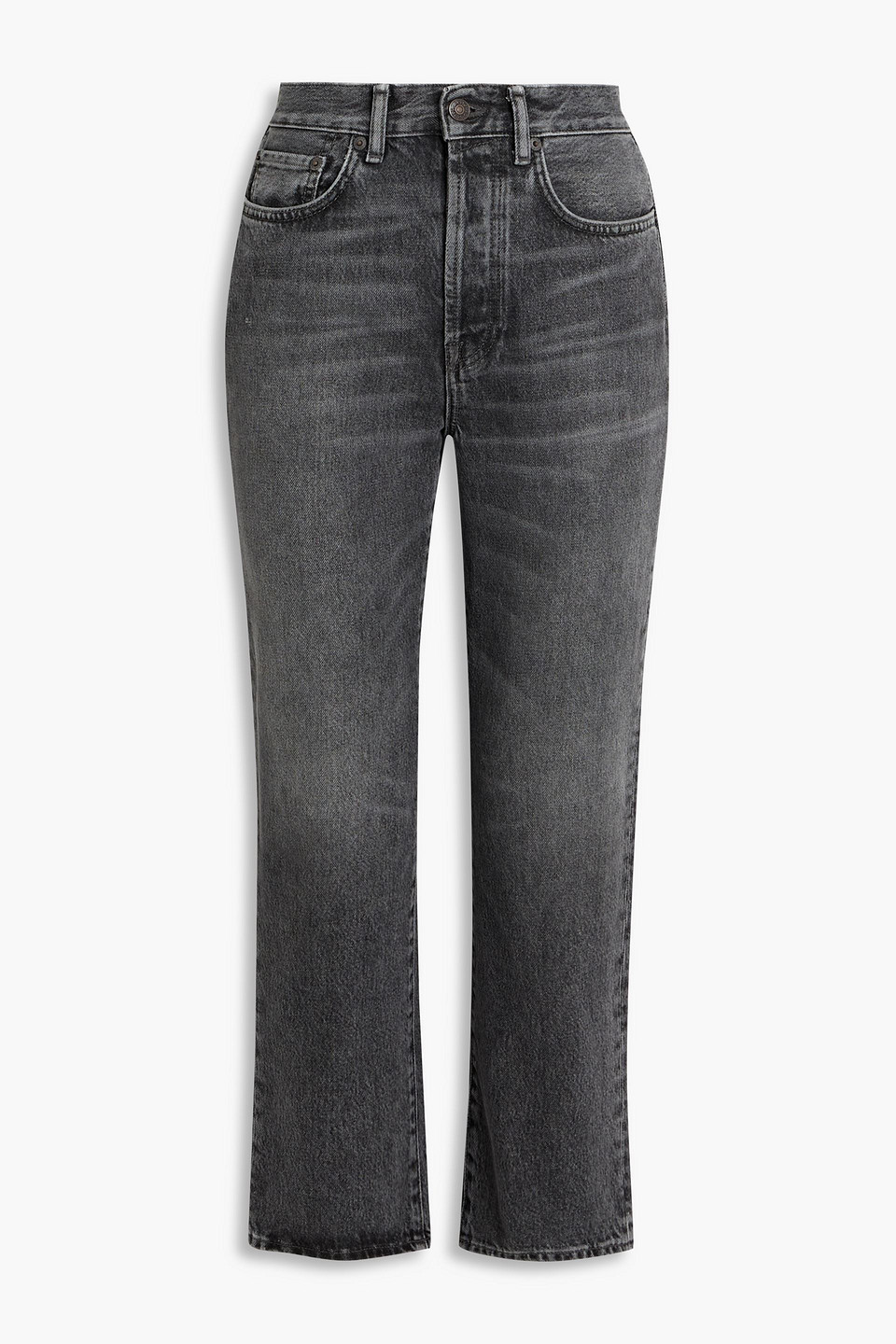 Acne Studios High-rise Straight-leg Jeans In Black