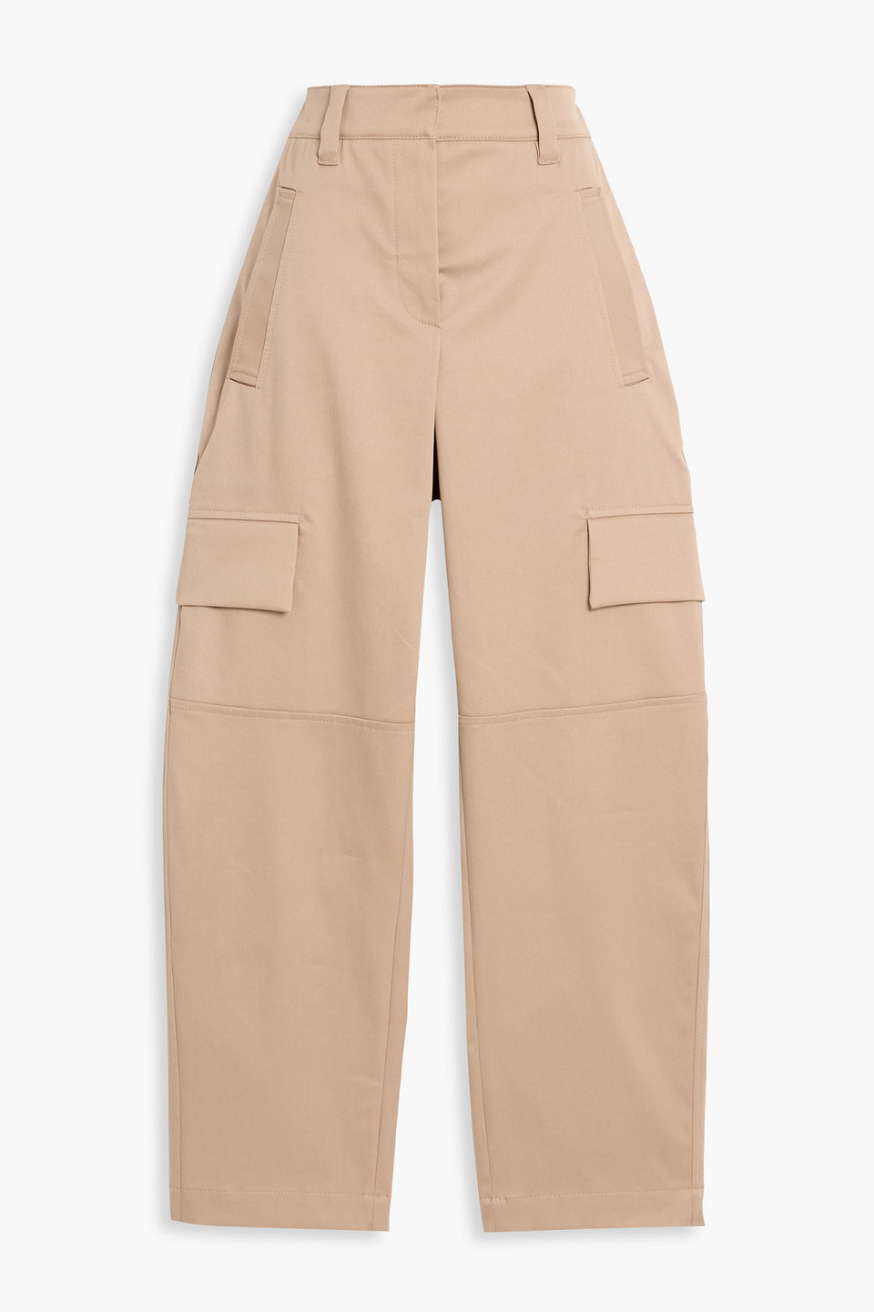 Brunello Cucinelli Cotton-blend Twill Cargo Pants In Brown