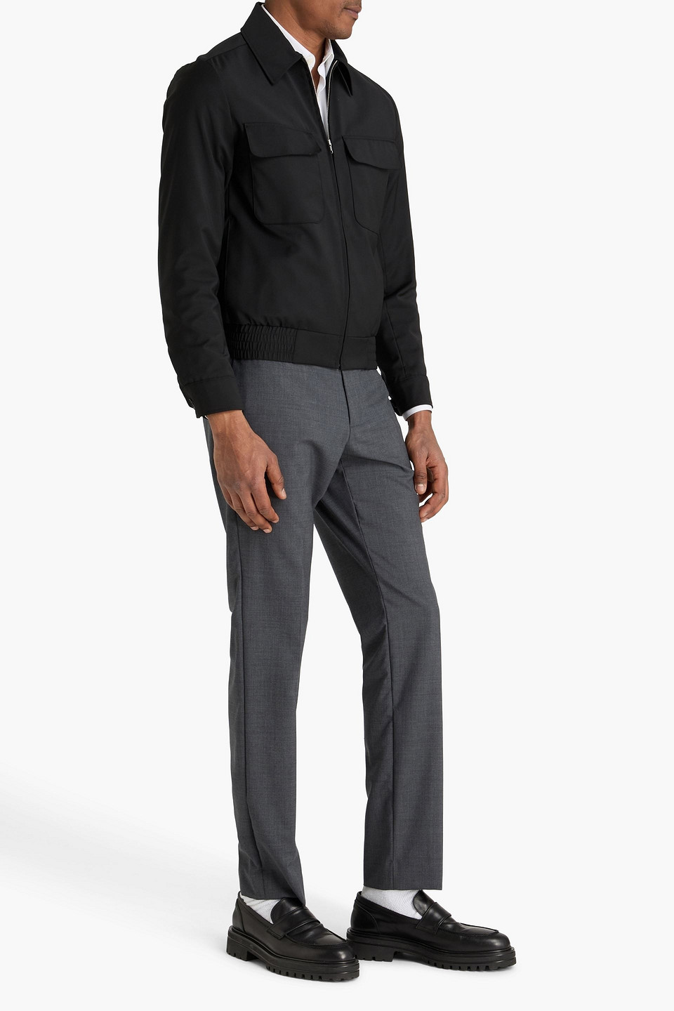  Sandro - Wool-blend Overshirt - Schwarz - S 