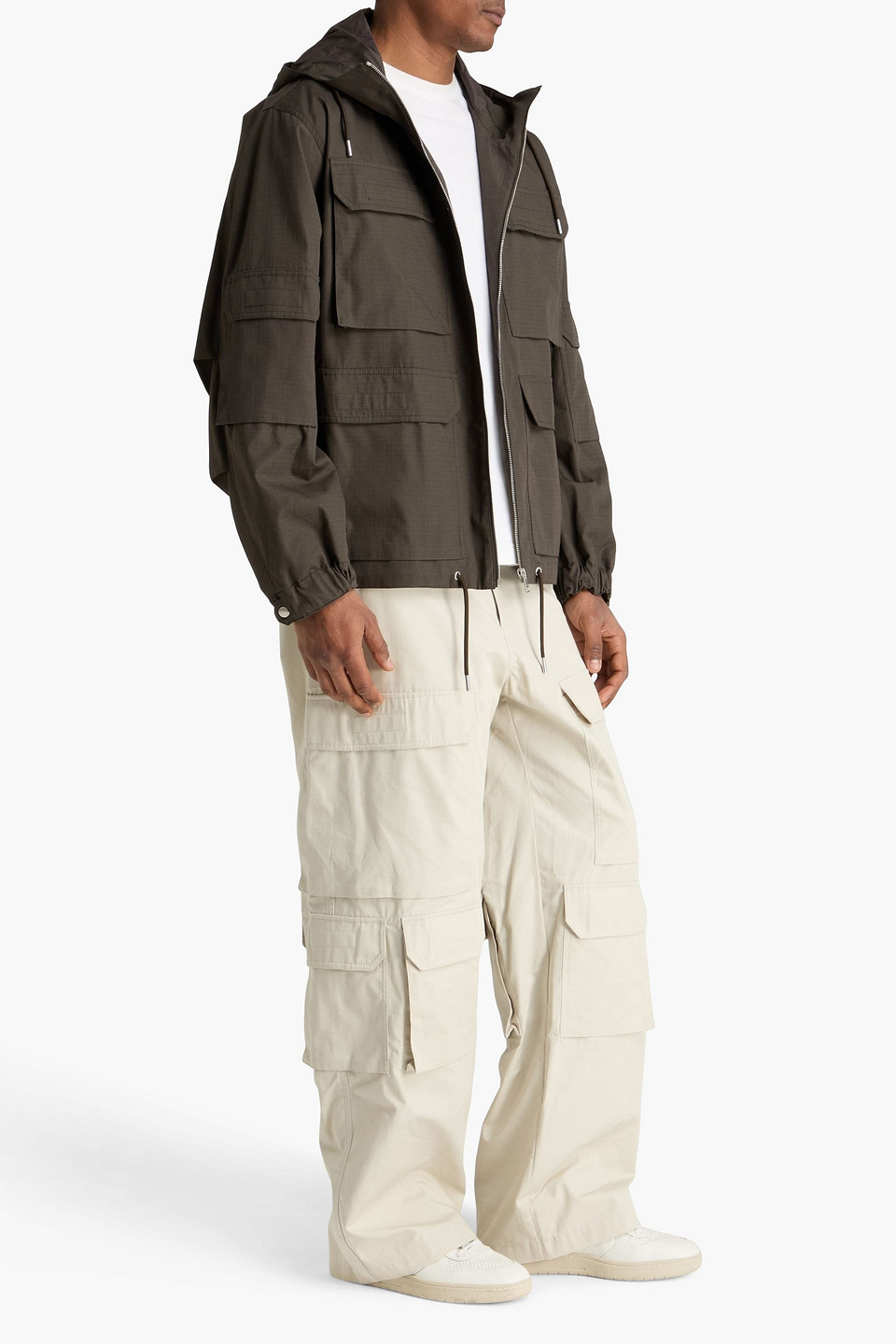  Sandro - Cotton Ripstop Hooded Field Jacket - Braun - Xl 