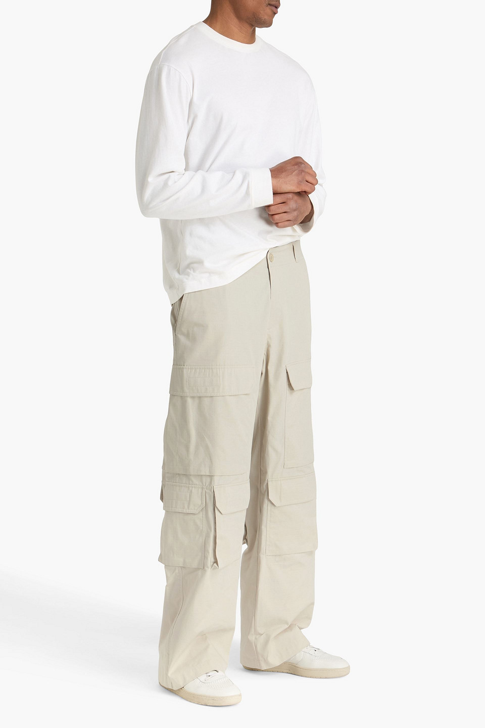  Sandro - Cotton-ripstop Cargo Pants - Weiß - Fr 42 