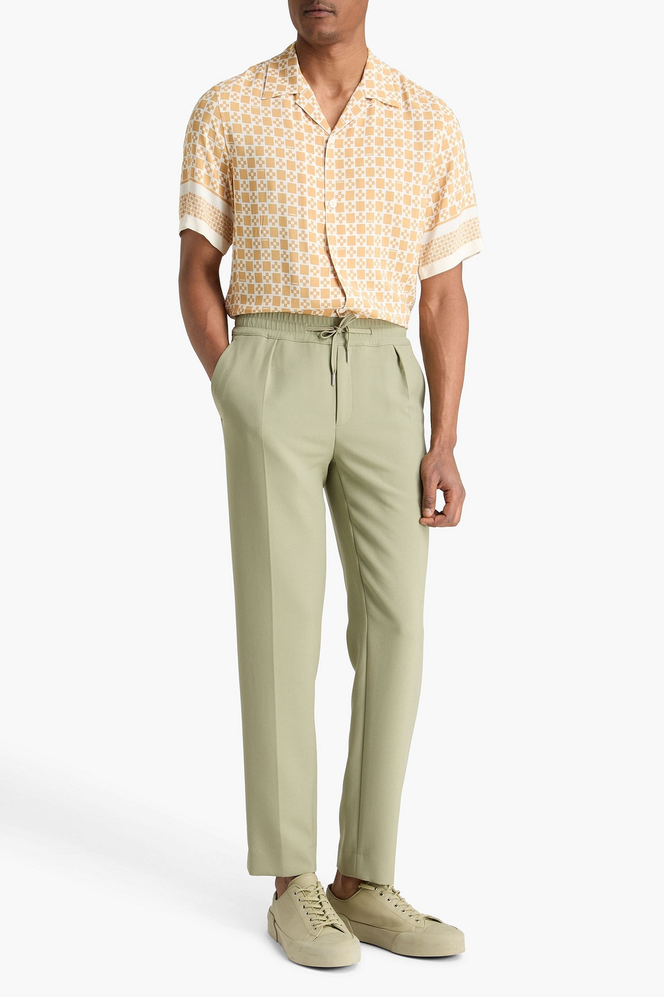  Sandro - Jersey Drawstring Pants - Grün - S 