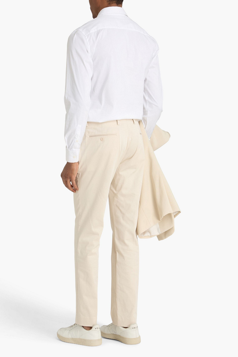  Sandro - Cotton-blend Twill Pants - Neutral - Fr 42 