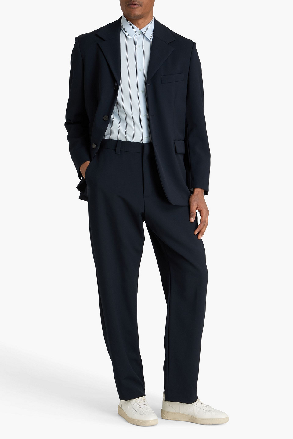  Sandro - Wool-twill Pants - Blau - Fr 40 