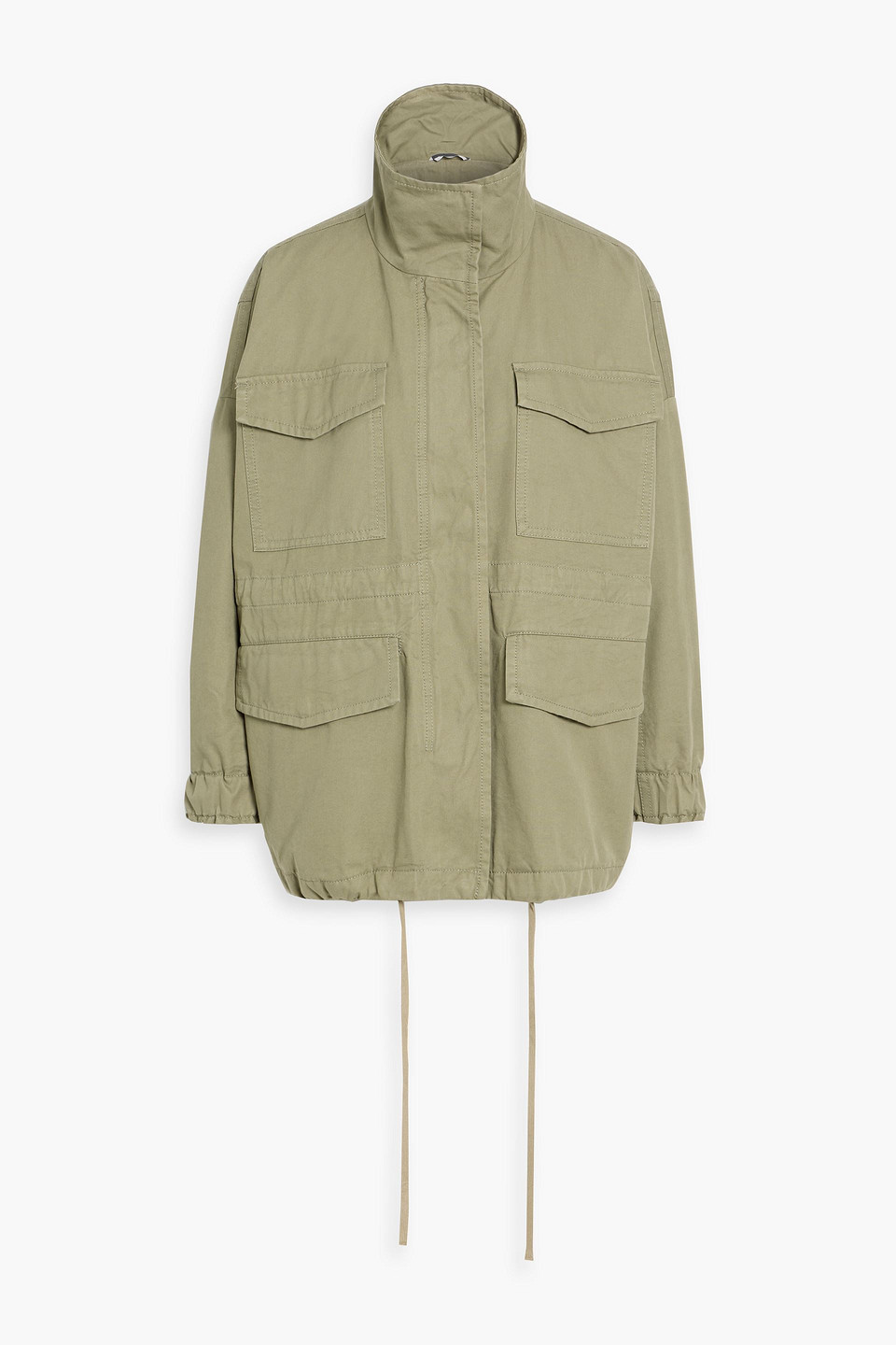 Weekend Max Mara Bastia Cotton-gabardine Jacket In Green