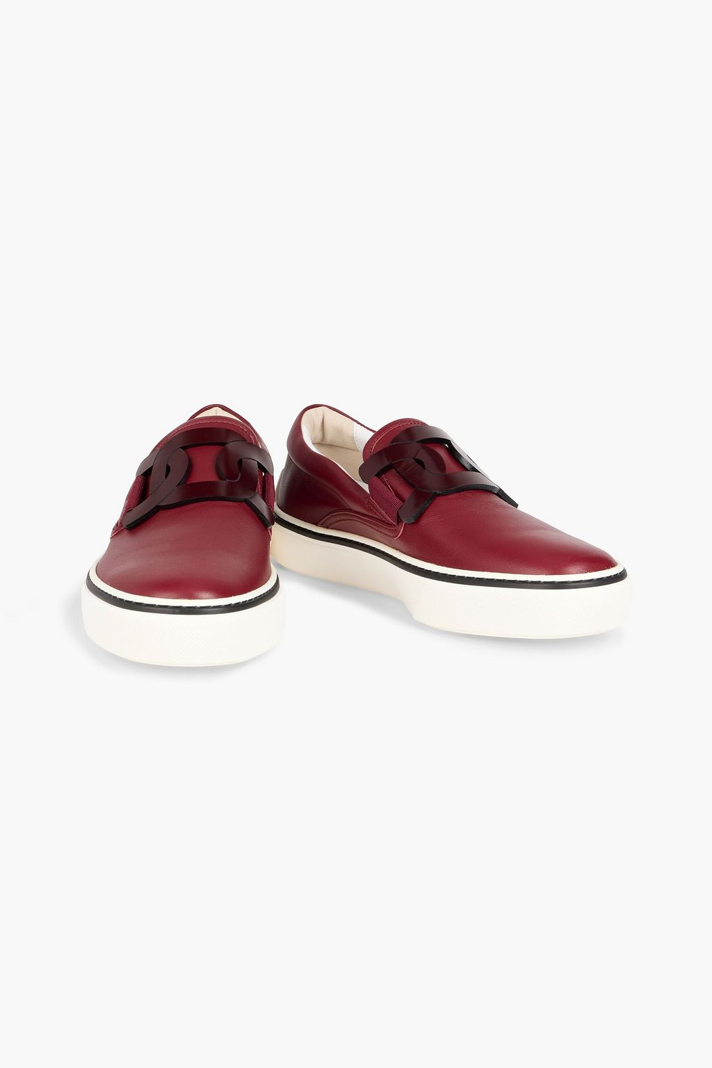 TOD'S Leather slip-on sneakers | THE OUTNET