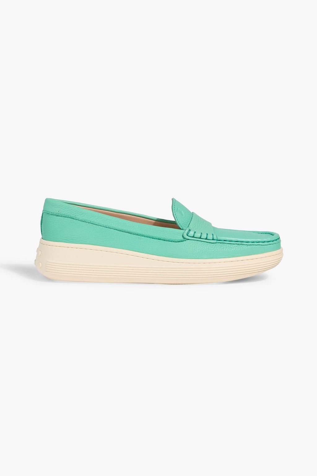 TOD'S Pebbled-leather loafers | THE OUTNET