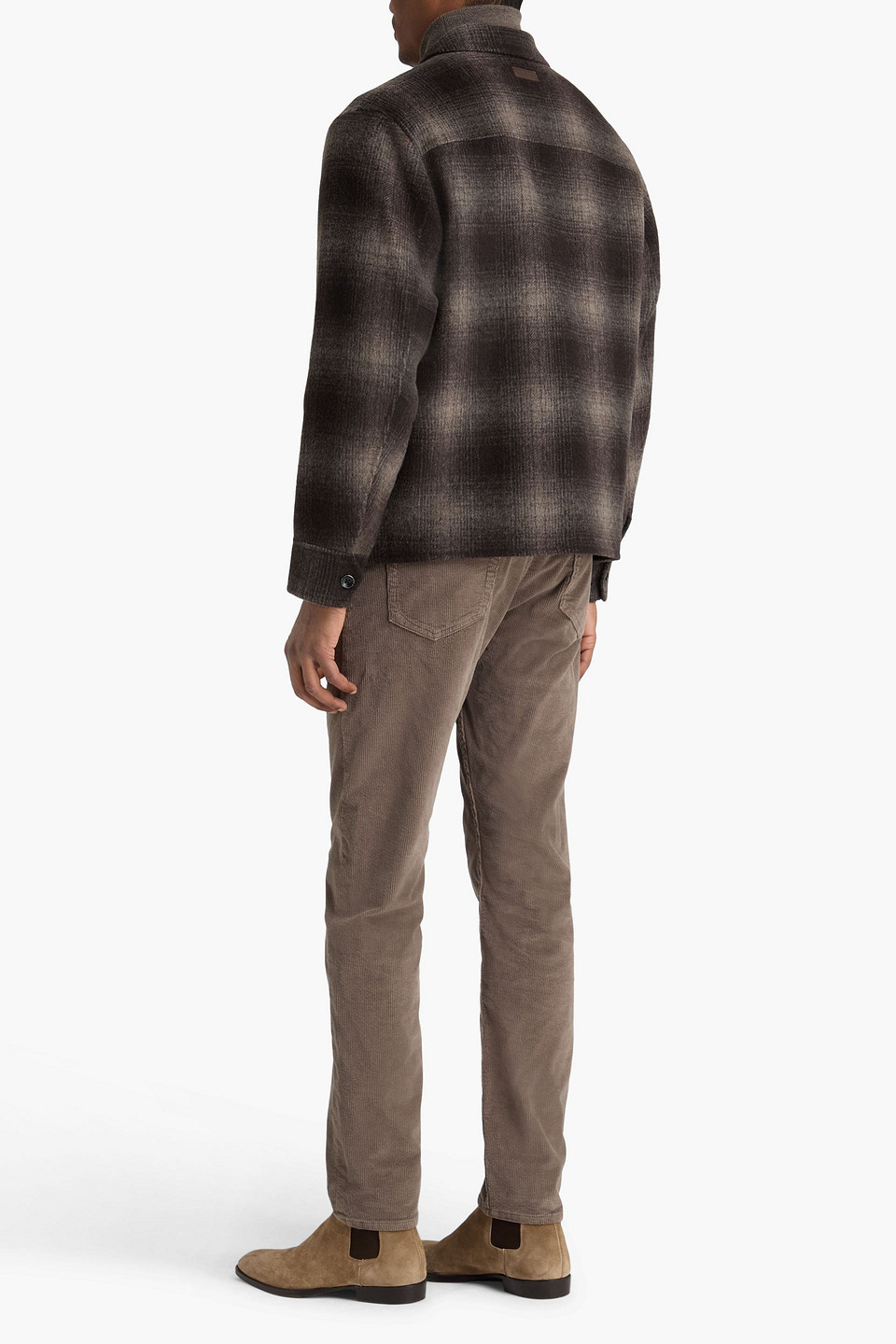  Rag & Bone - Austin Checked Wool-blend Flannel Overshirt - Brown - S 