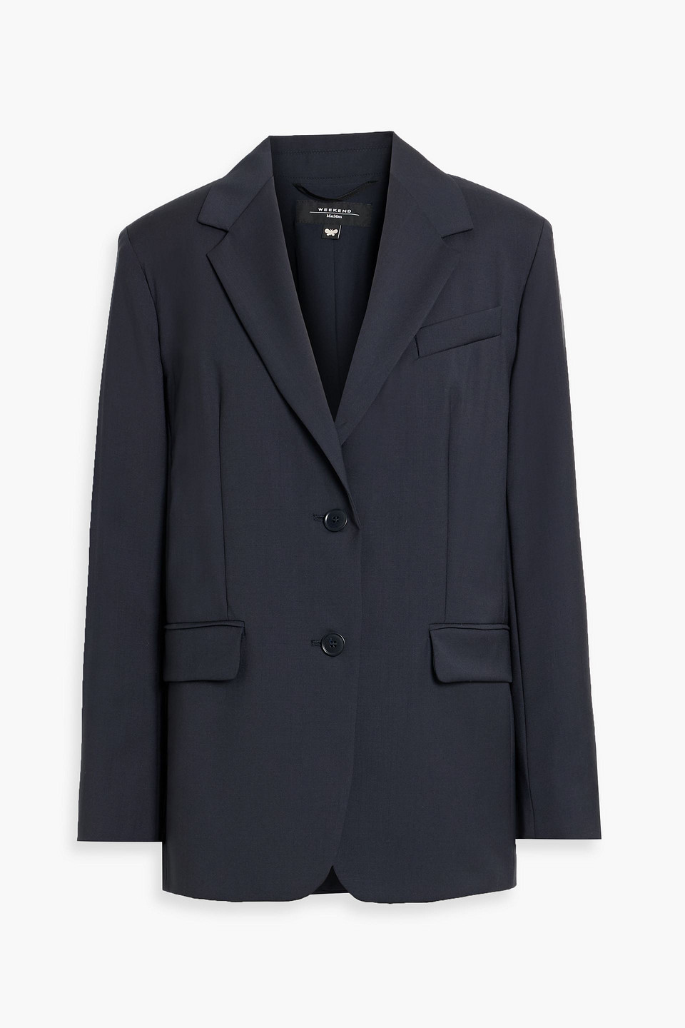 Weekend Max Mara Materia Wool Blazer In Blue