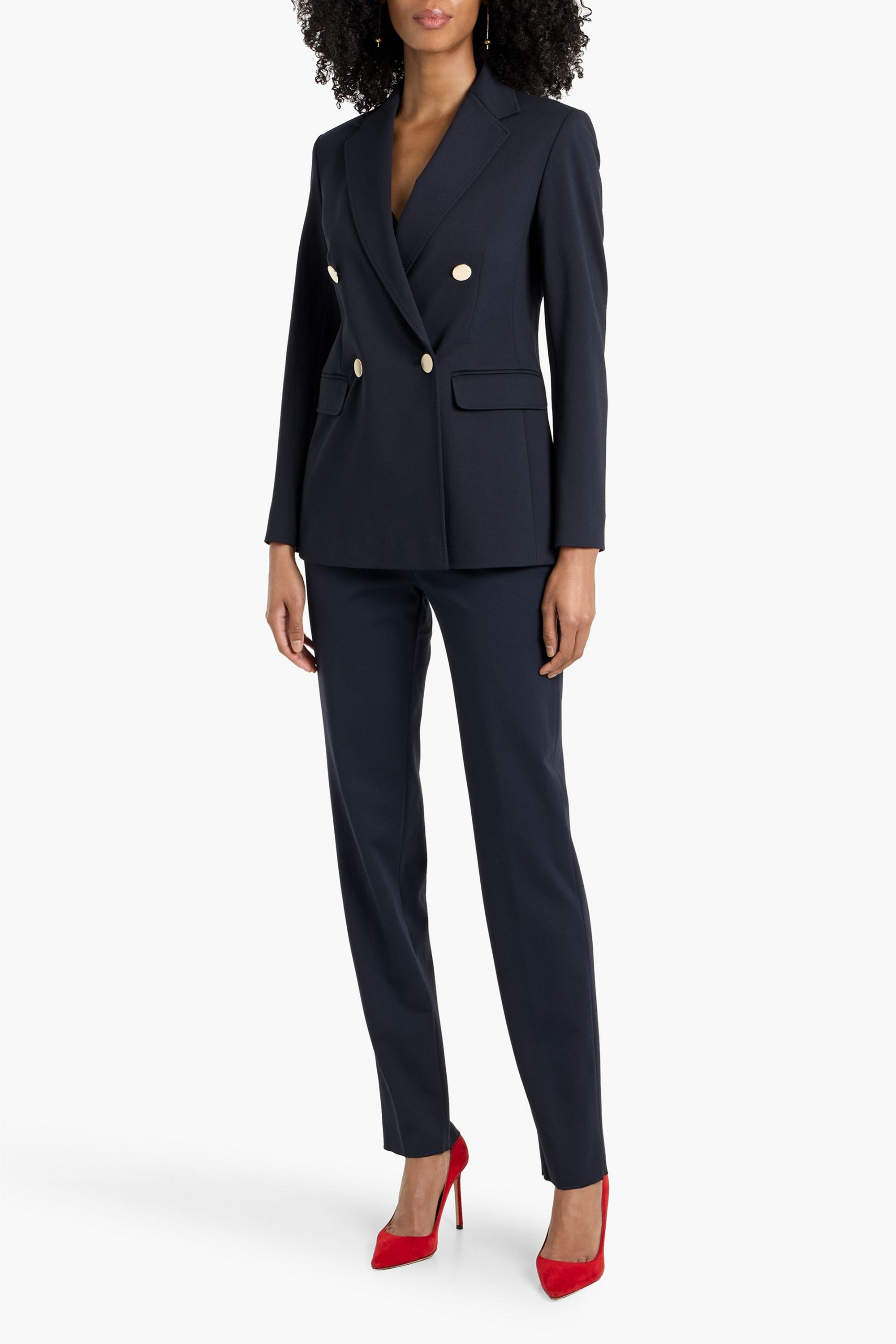 MAX MARA STUDIO Lerici double-breasted jersey blazer