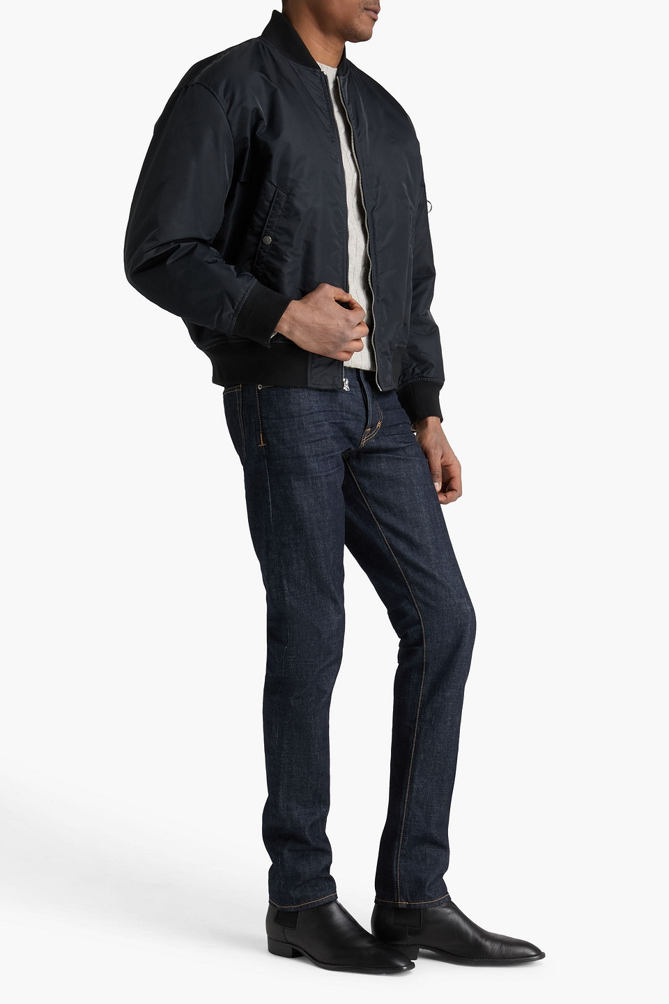  Rag & Bone - Manston Shell Bomber Jacket - Black - M 