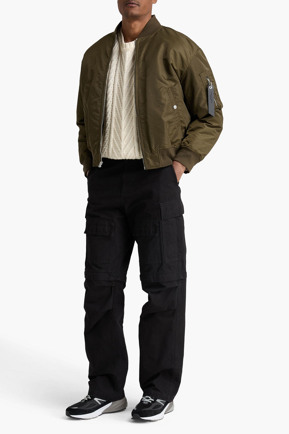  Rag & Bone - Manston Shell Bomber Jacket - Green - S 