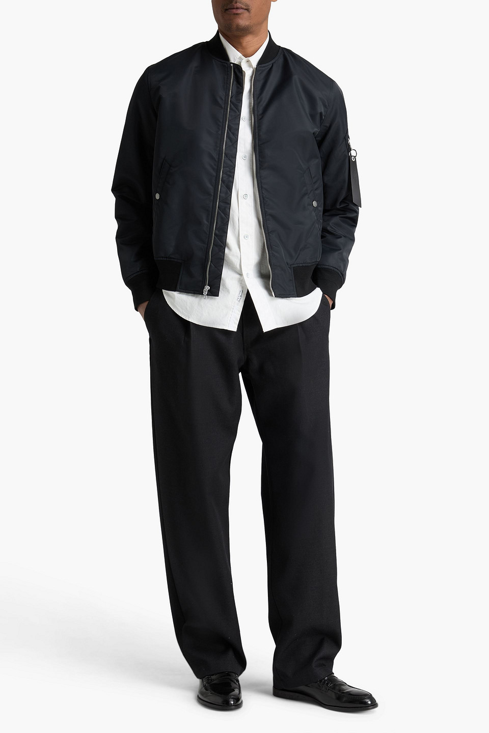  Rag & Bone - Manston Shell Bomber Jacket - Black - S 