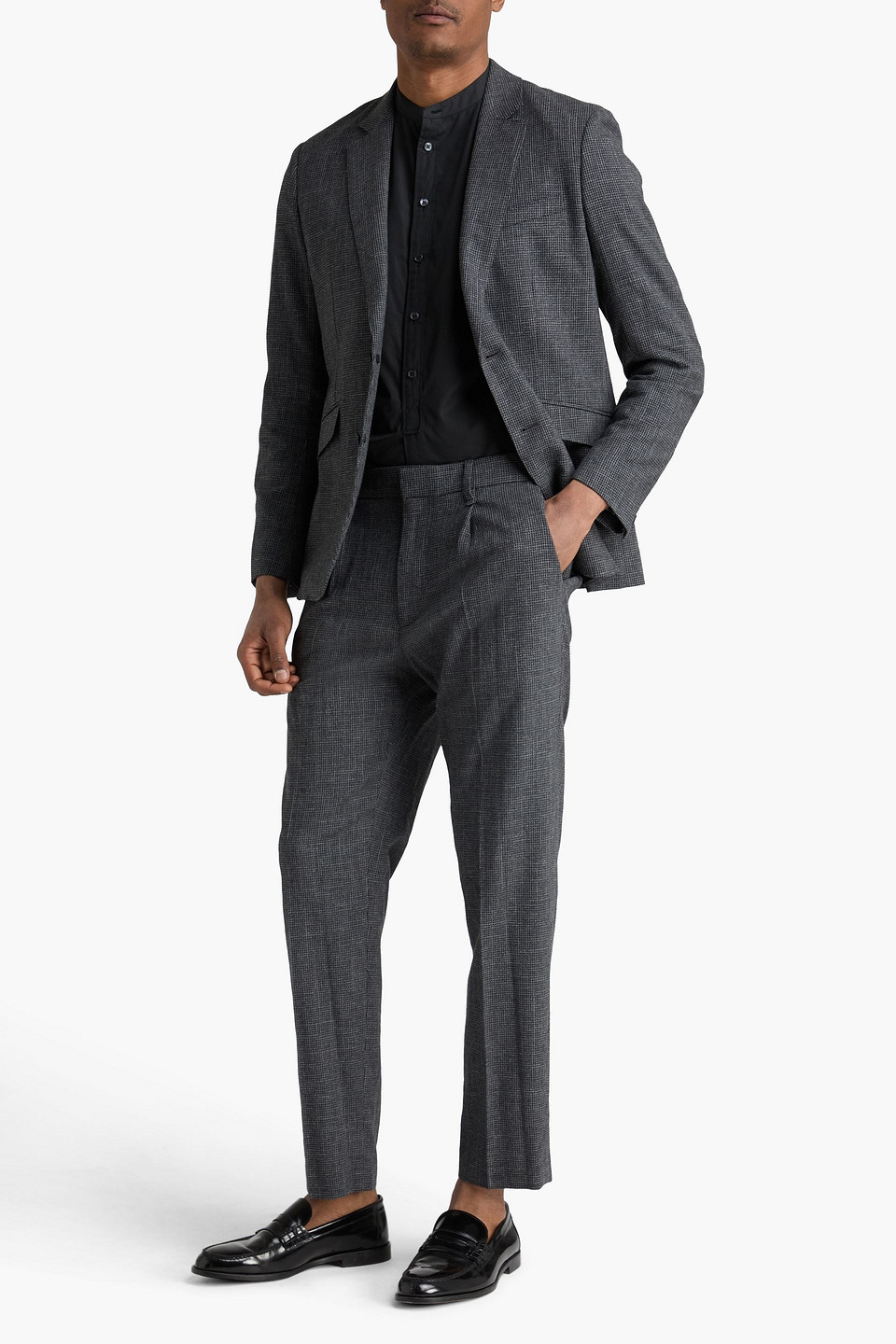  Rag & Bone - Hose „evan“ Aus Tweed Mit Hahnentrittmuster - Grau - 30 