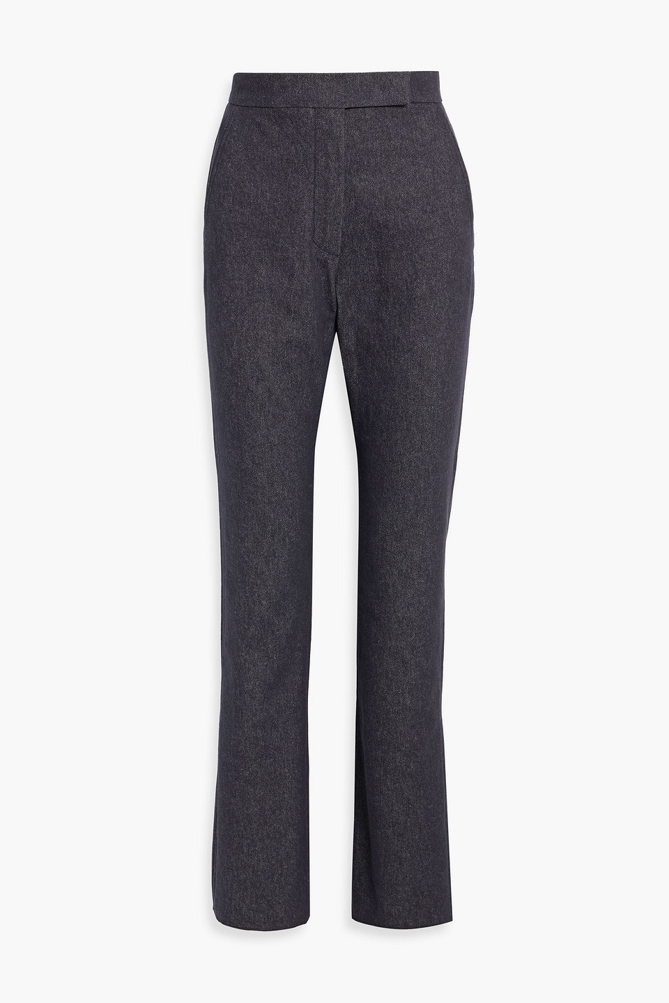 max mara - galizia cotton-twill slim-leg pants - blue - it 38