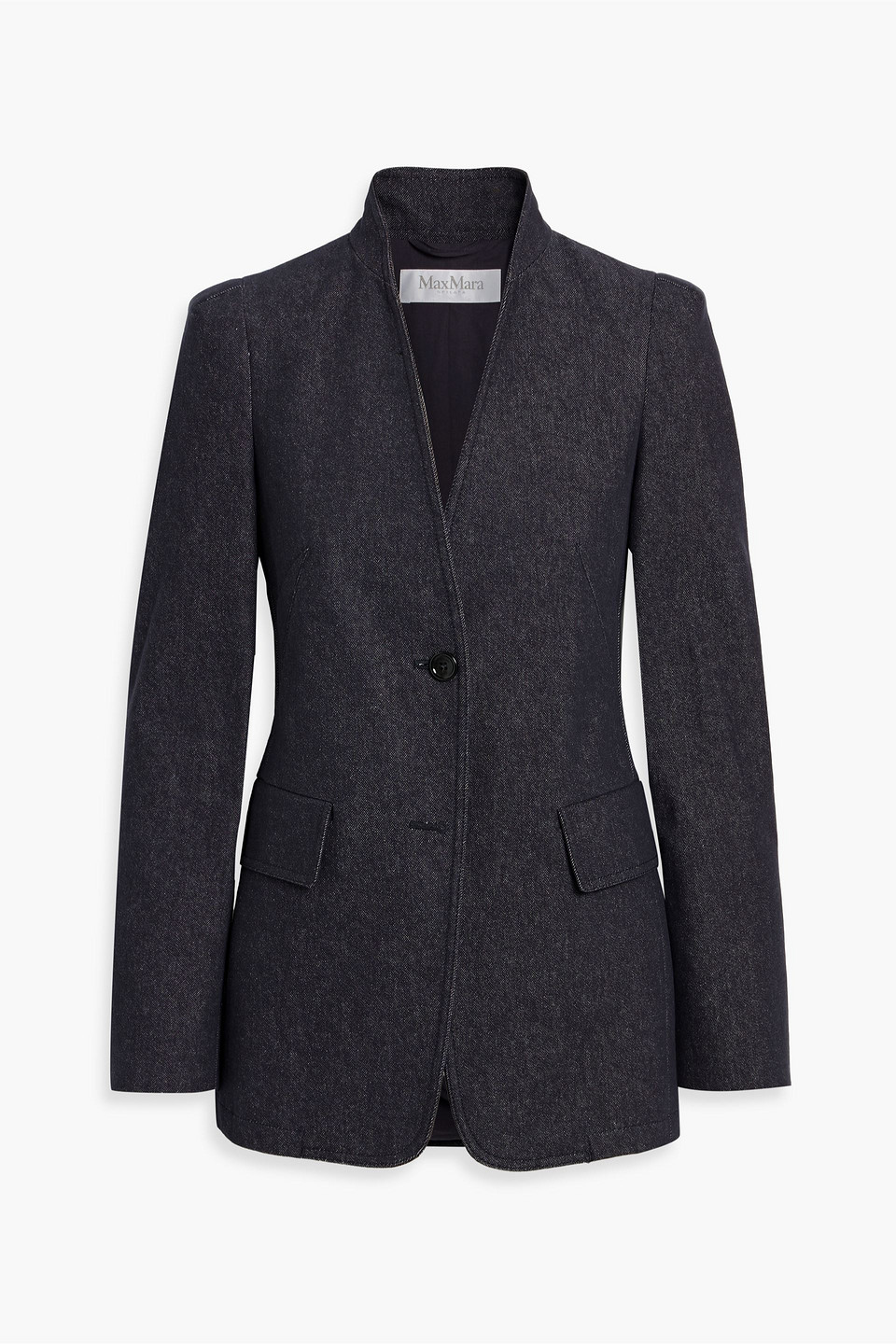 Max Mara Beatrice Denim Blazer In Blue