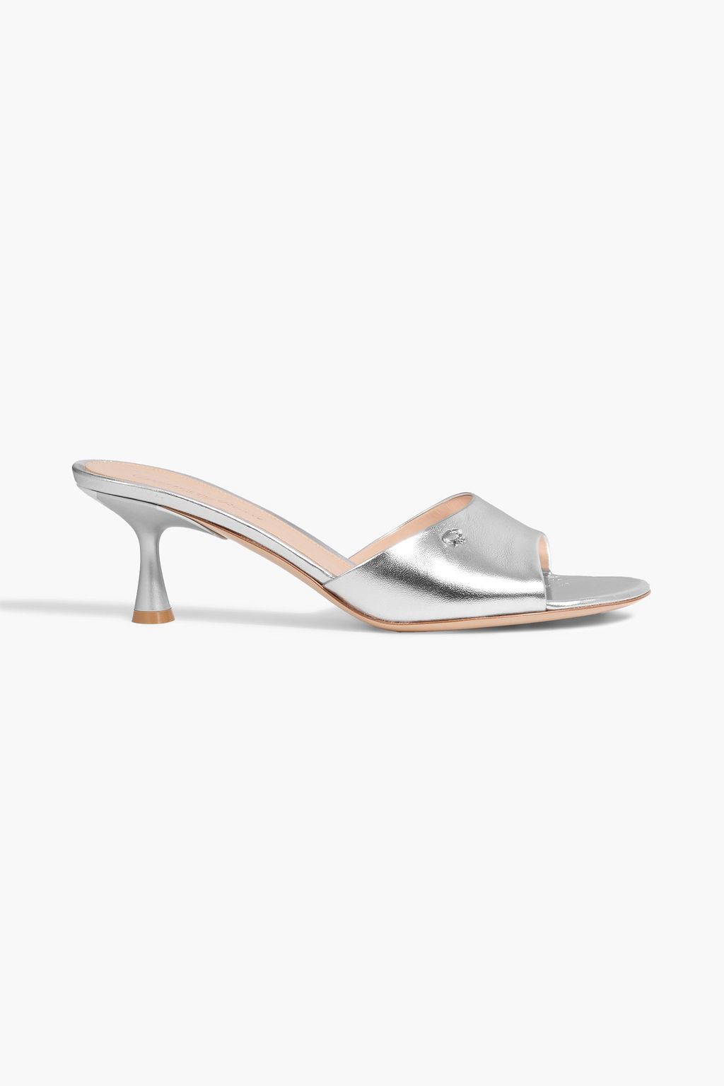 GIANVITO ROSSI Ascent 55 metallic leather mules | THE OUTNET GIANVITO ROSSI Ascent 55 metallic leather mules | THE OUTNET