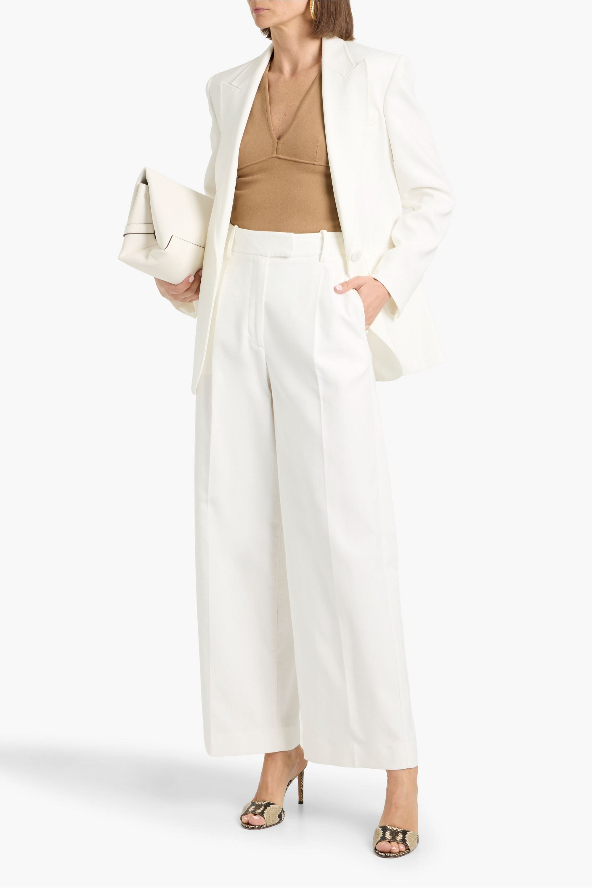 MAX MARA STUDIO Fruetto double-breasted crepe blazer