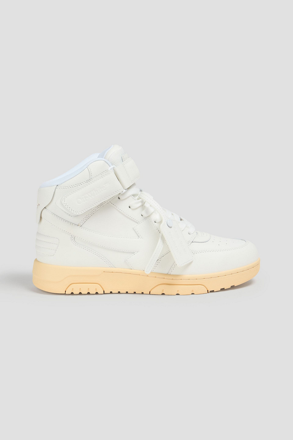 off-white - out of office leather high-top sneakers - white - eu 41