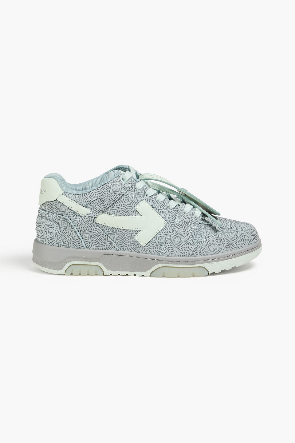 off-white - out of office textured-suede sneakers - green - eu 43