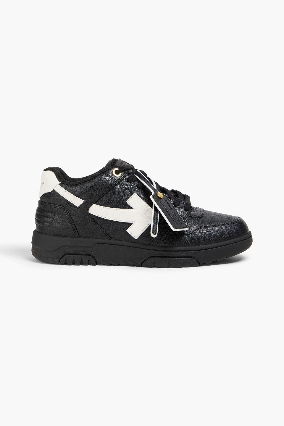 off-white - out of office pebbled-leather sneakers - black - eu 46
