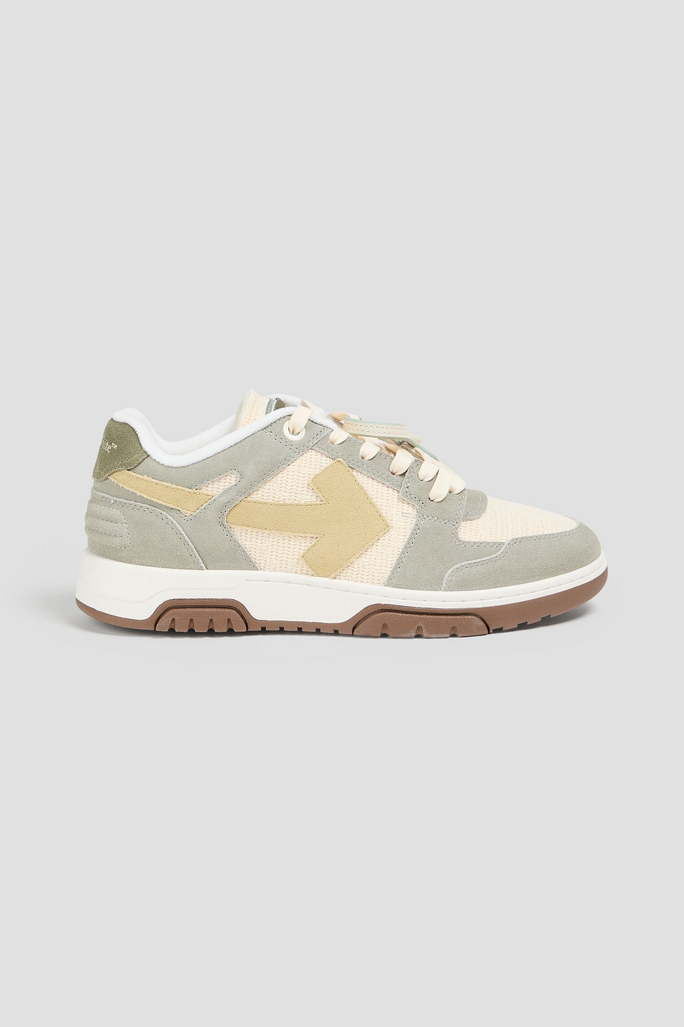 off-white - out of office mesh and suede sneakers - white - eu 40