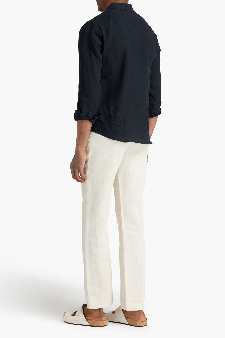  Sandro - Linen Shirt - Blue - Xs 