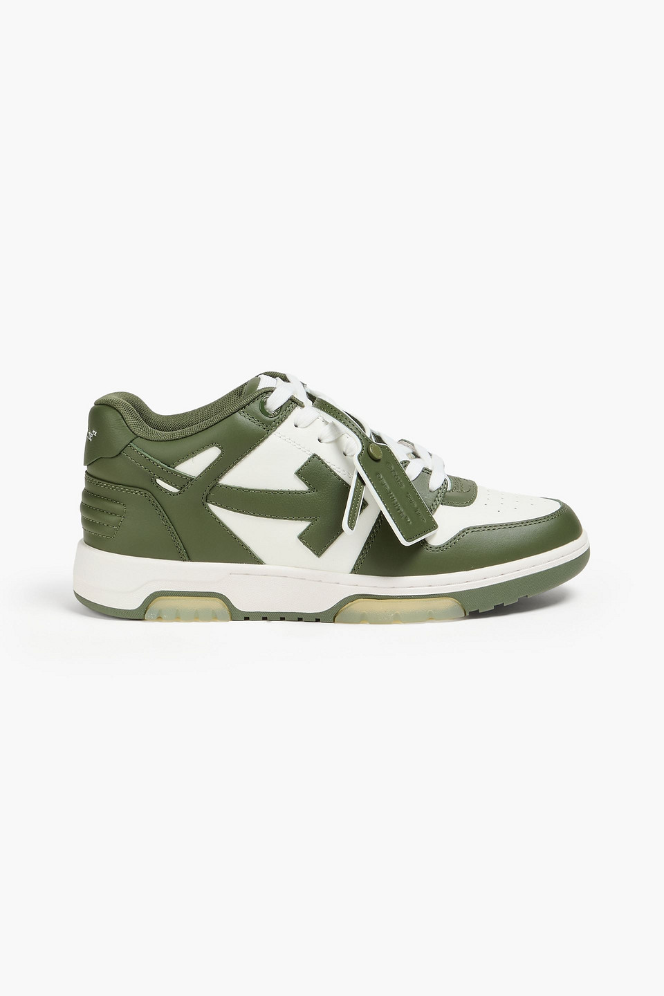 off-white - out of office leather sneakers - green - eu 40