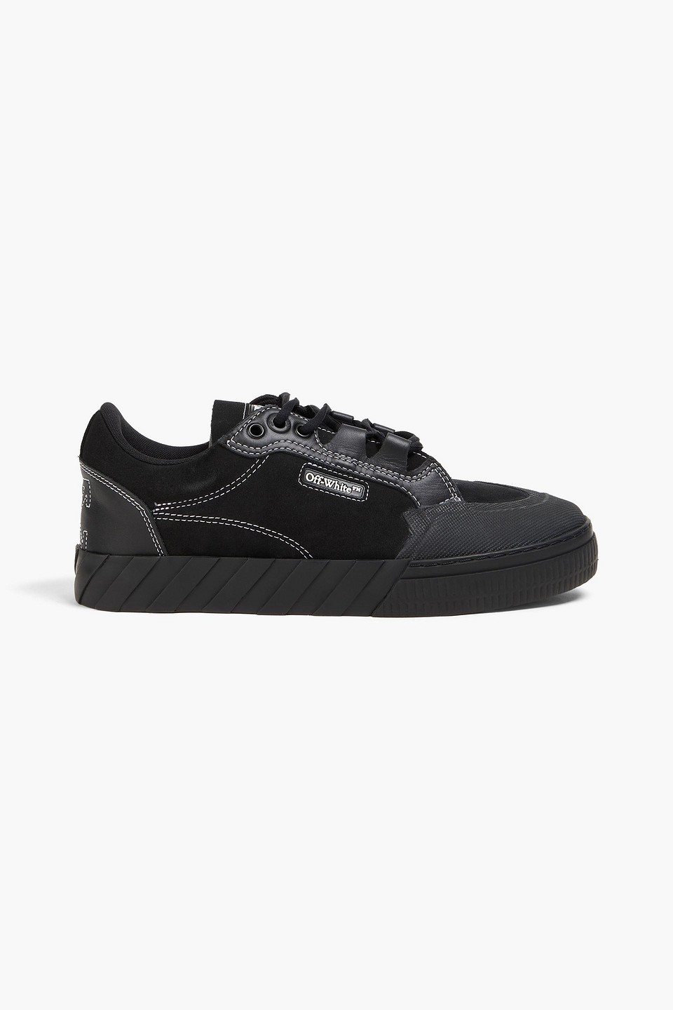 off-white - out of office suede and leather sneakers - black - eu 39