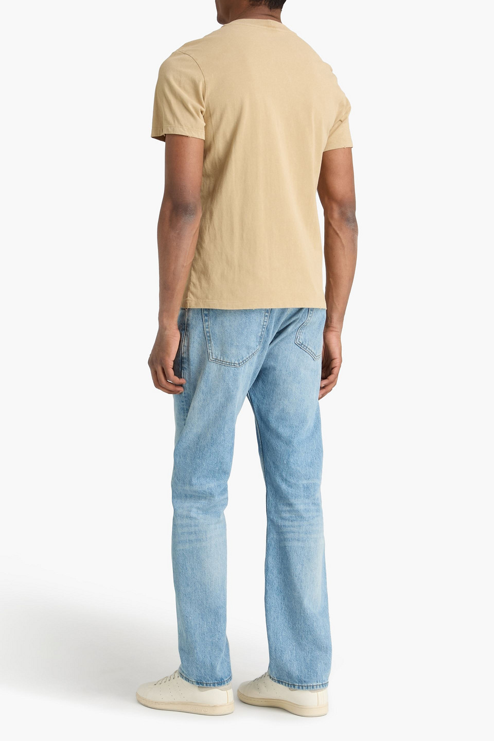  Sandro - Embroidered Cotton-jersey T-shirt - Neutral - S 
