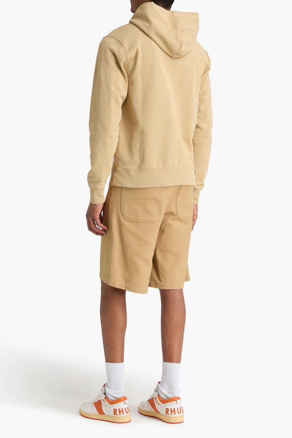  Sandro - Embroidered French Cotton-terry Hoodie - Neutral - S 