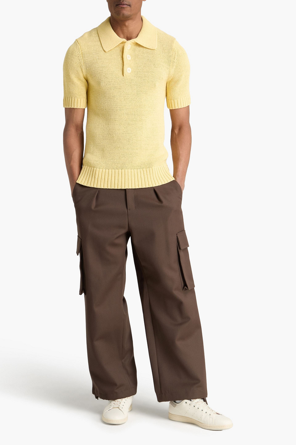  Sandro - Cotton-blend Polo Shirt - Gelb - S 