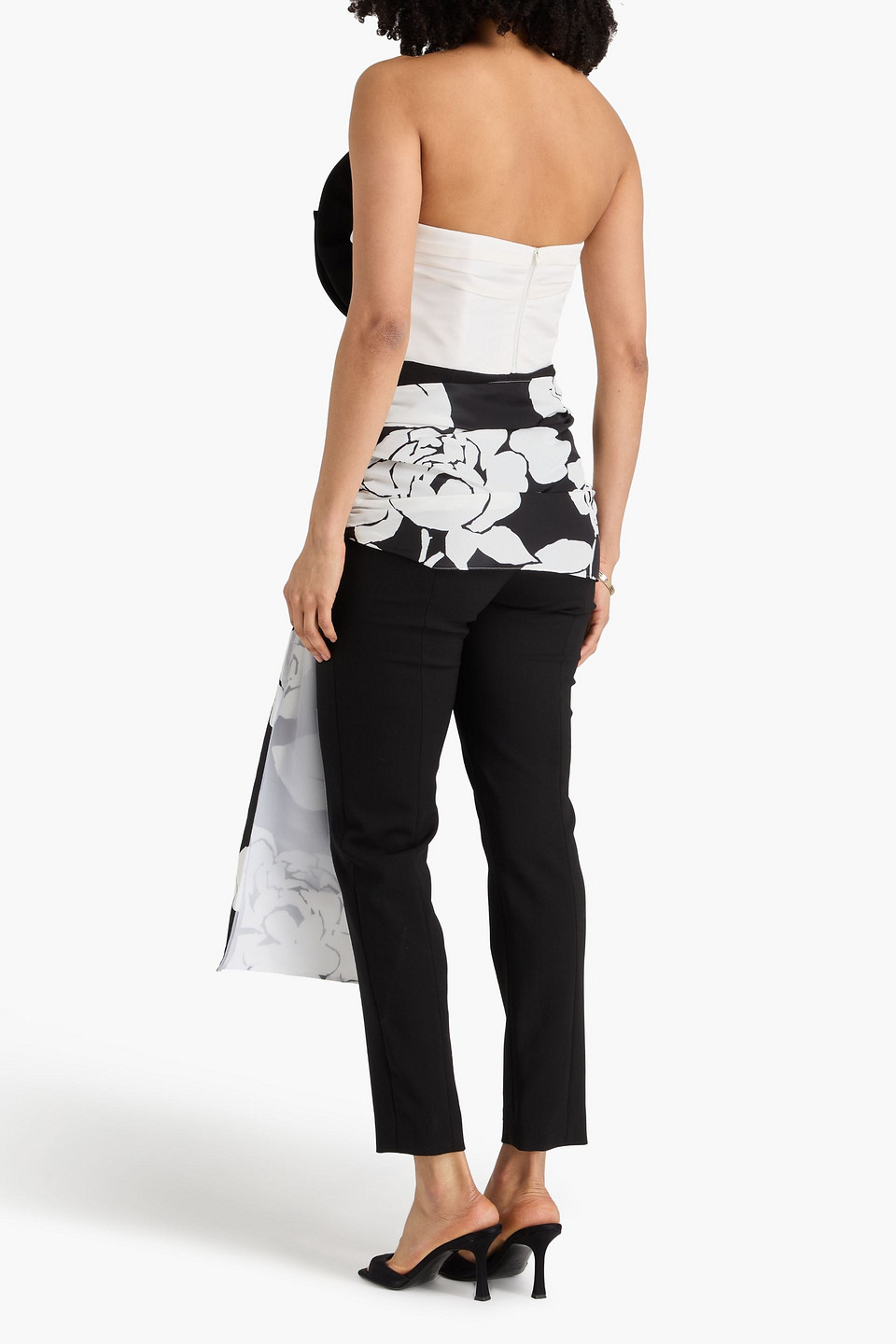  Carolina Herrera - Drapierte Hose Mit Schmalem Bein Aus Twill Aus Einer Wollmischung - Schwarz - Us 4 