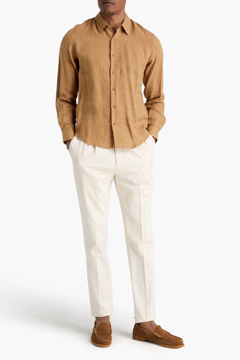  Sandro - Linen Shirt - Neutral - Xs 