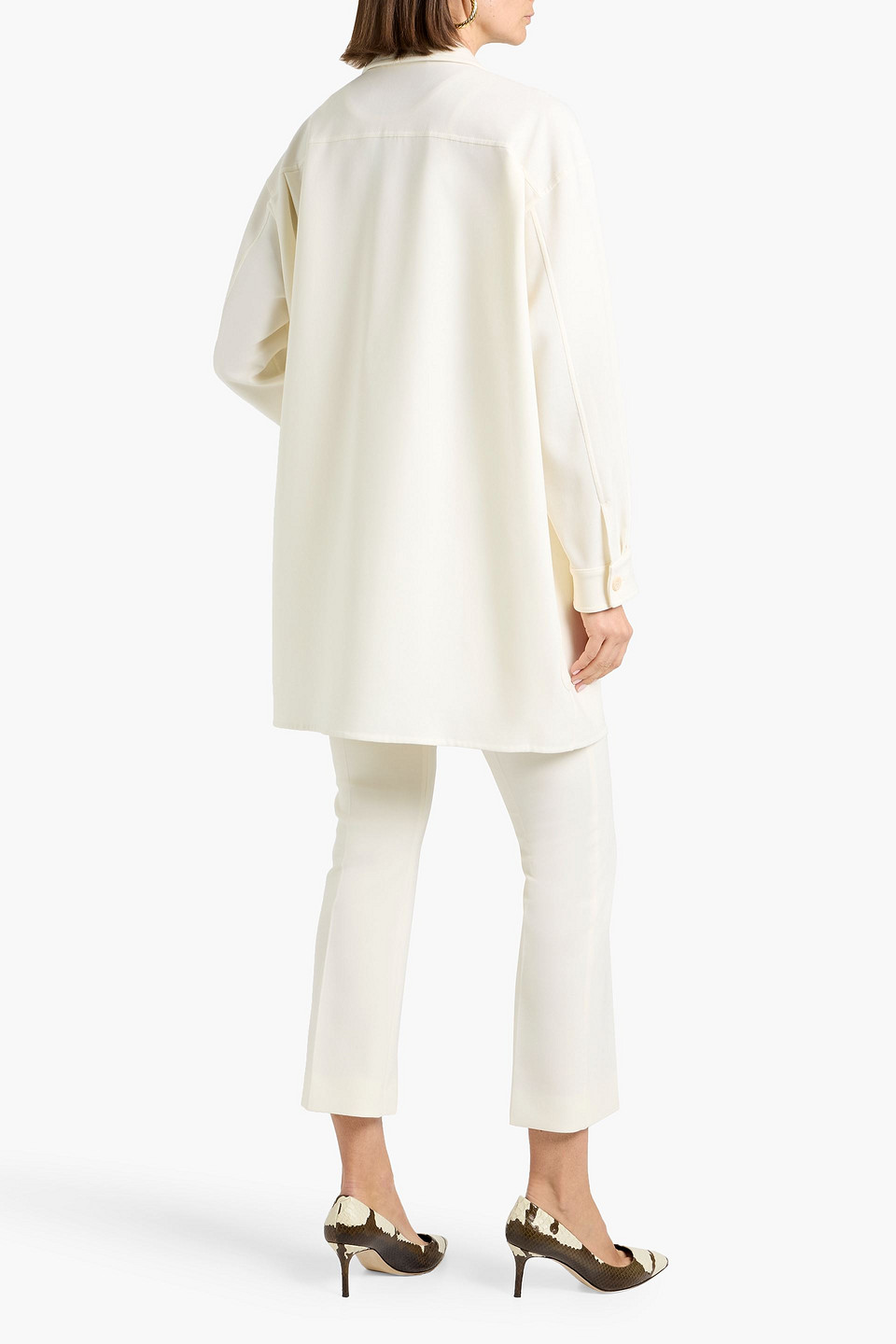 Max Mara Orlaya Wool-blend Blazer In White