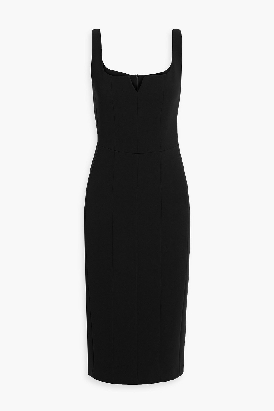 Max Mara Ettruria Crepe Midi Dress In Black