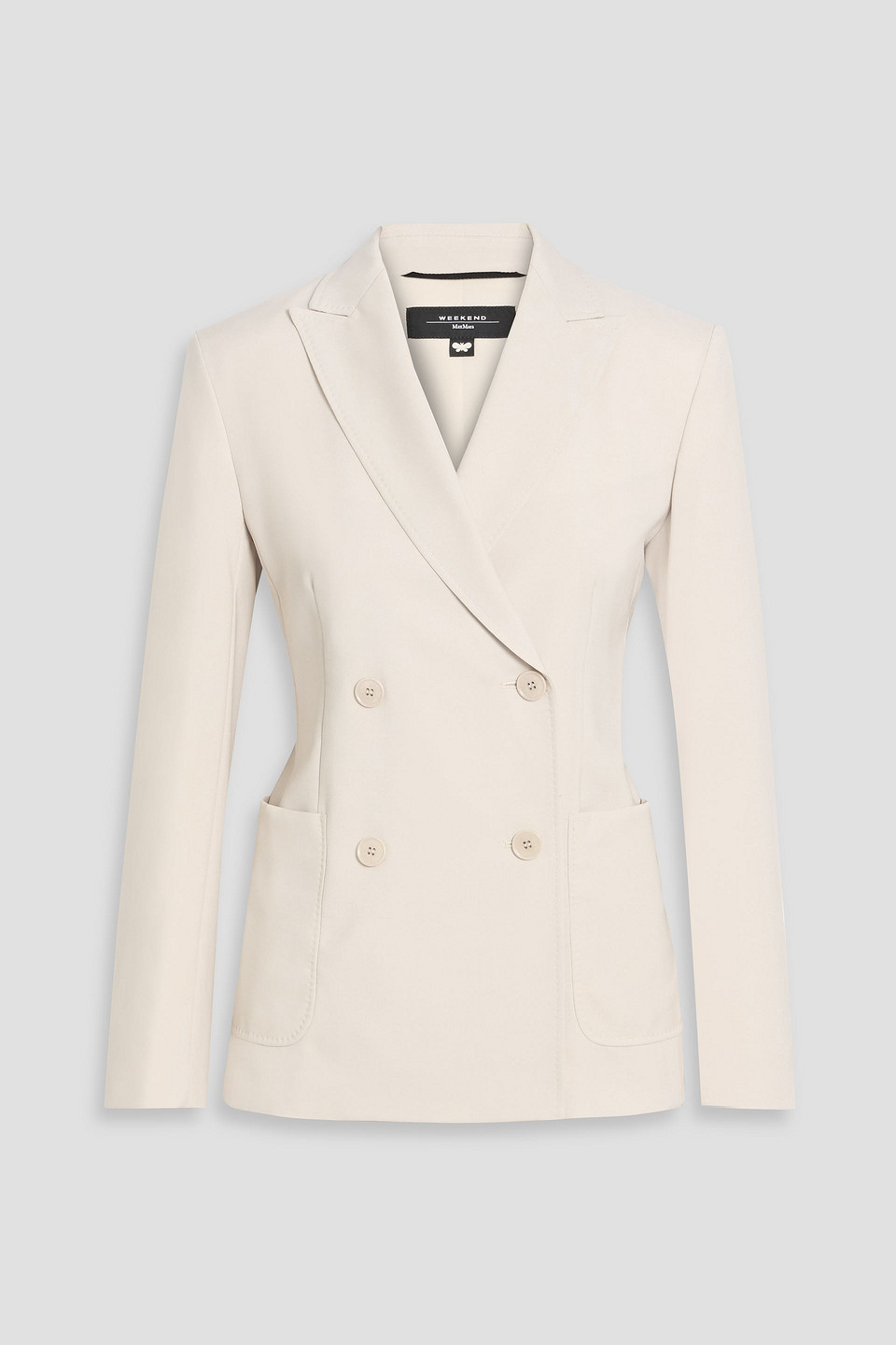 weekend max mara - nervoso double-breasted wool blazer - white - it 36