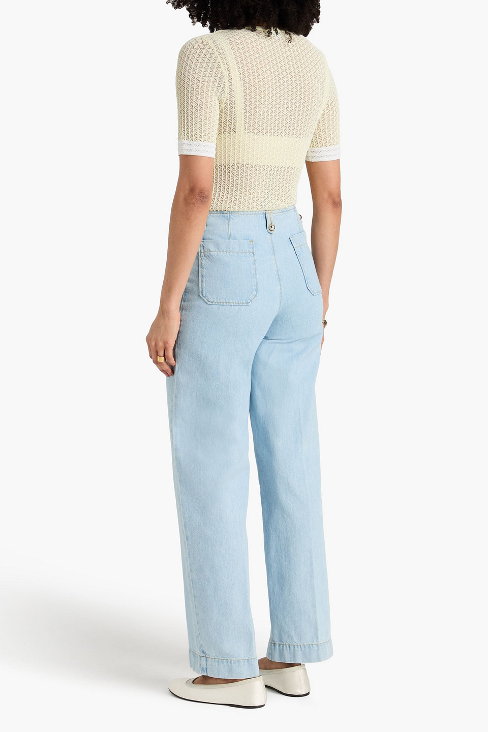  Sandro - Hoch Sitzende Jeans Mit Geradem Bein - Blau - Fr 40 