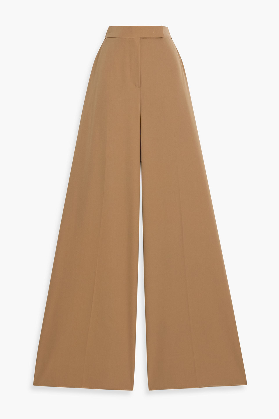 Max Mara Fagiani Stretch-twill Wide-leg Pants In Brown