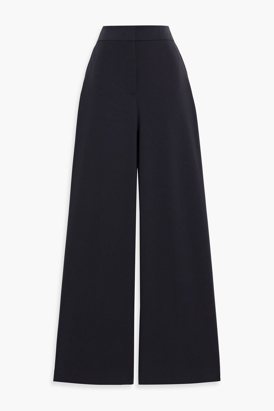Max Mara Cervo Wool-blend Seersucker Wide-leg Pants In Blue