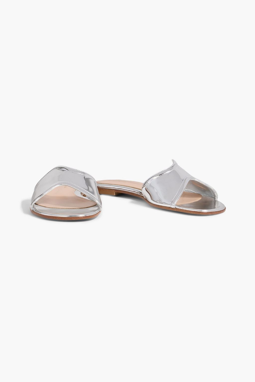 GIANVITO ROSSI Lucrezia mirrored-leather slides | THE OUTNET