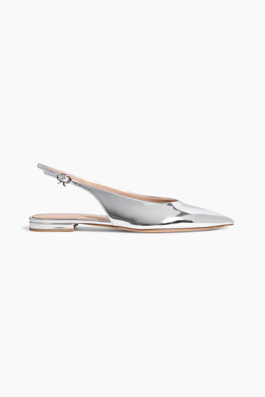 GIANVITO ROSSI Robbie 05 mirrored-leather slingback point-toe