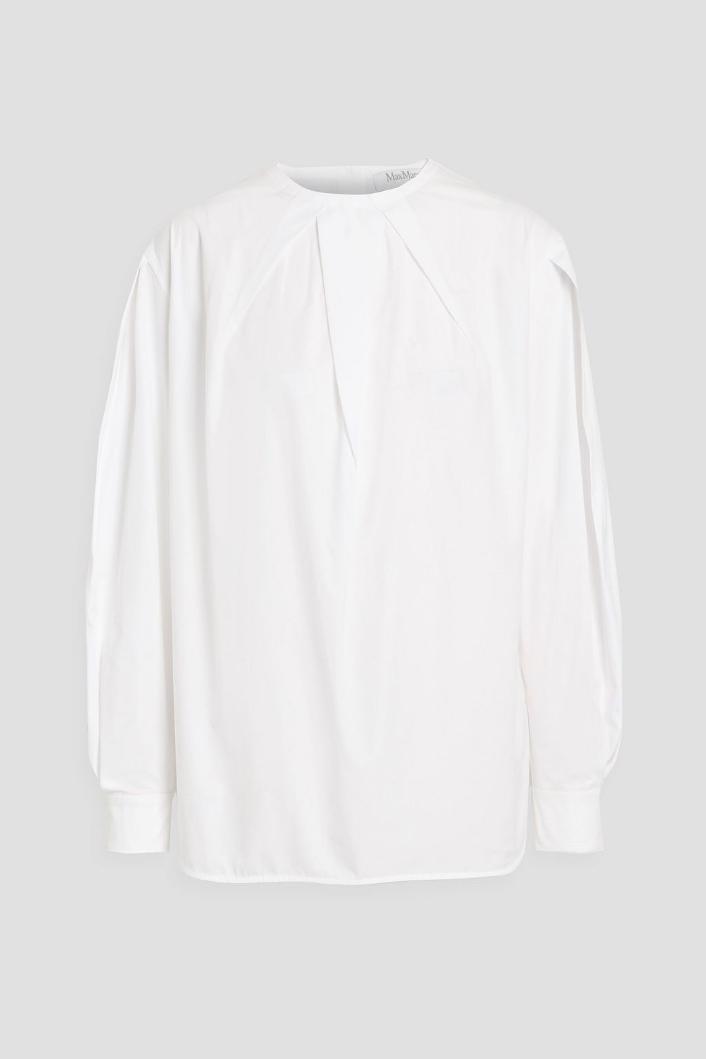 MAX MARA Olinto pleated cotton-poplin shirt | THE OUTNET