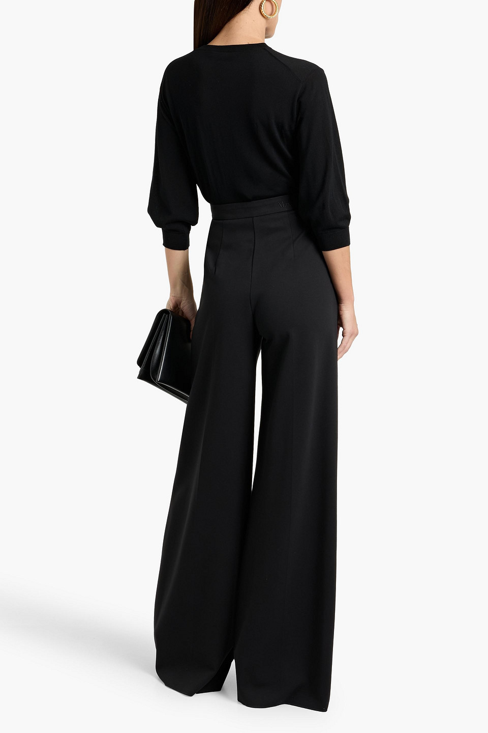 Max Mara Amici Wool Sweater In Black