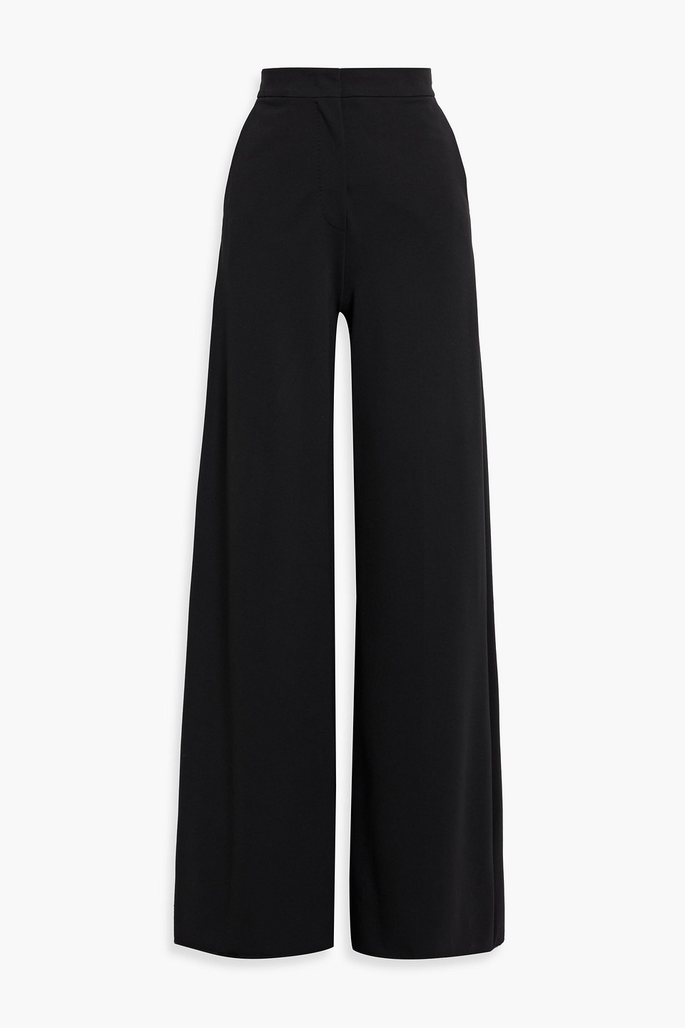 max mara - circolo jersey wide-leg pants - black - it 42