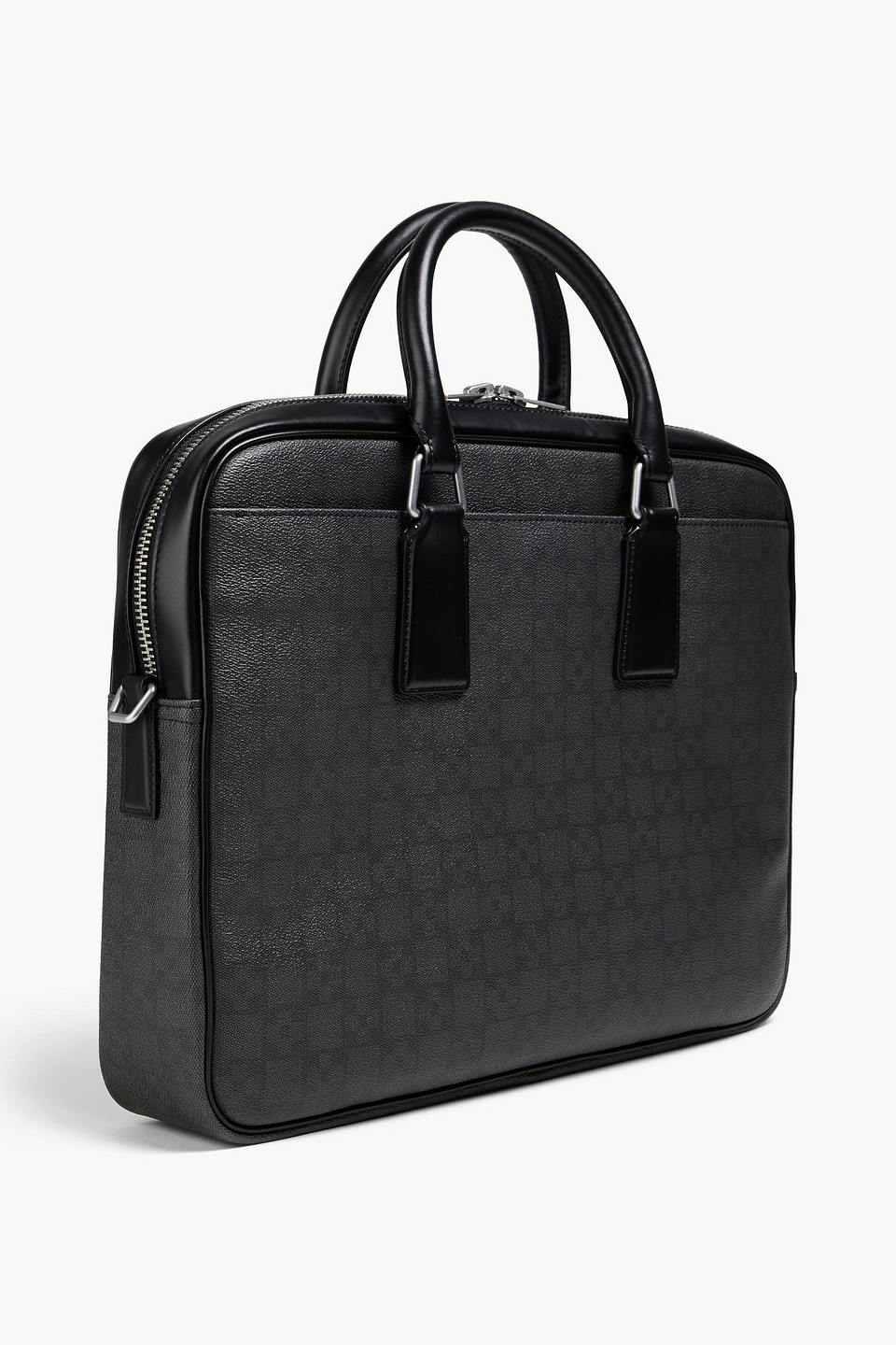 Sandro - Laptoptasche Mit Lederbesatz - Schwarz - Onesize 