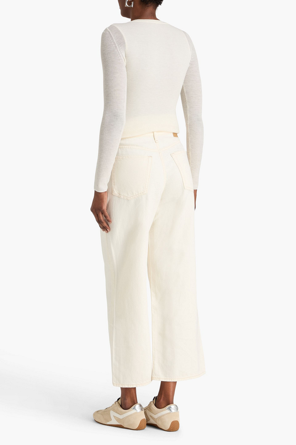 Rag & Bone - Hoch Sitzende Jeans „andi“ Mit Weitem Bein - Weiß - 24 