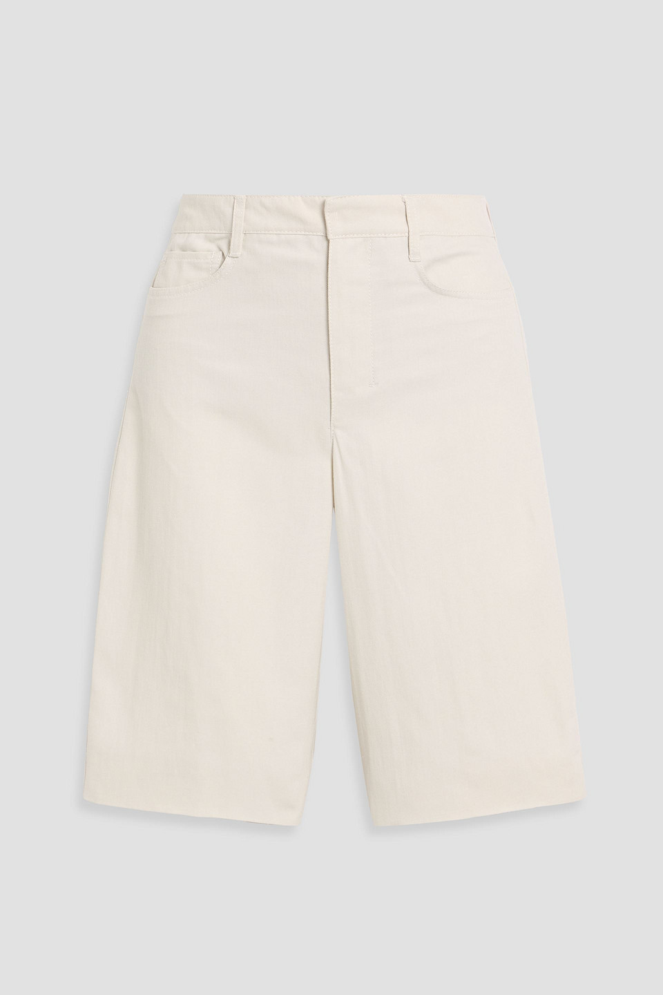 max mara - cotton and linen blend shorts - white - it 36